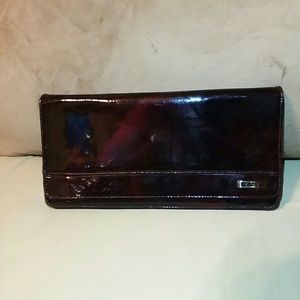 Diba Burgundy Genuine Leather Clutch